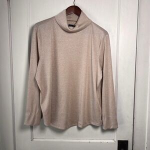 GAP Women's Metallic Turtleneck Sweater Long Sleeve Knit‎ Top XXL